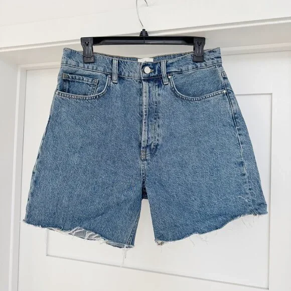 Anine Bing Blue Jean Shorts - Picture 4 of 9